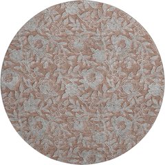 Premium Machine Washable Mayfield AMF771 Terracotta 8' x 8' Round Rug