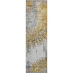 Premium Machine Washable Mayfield AMF773 Gold 2'3" x 7'6" Runner Rug