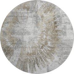Premium Machine Washable Mayfield AMF773 Taupe 8' x 8' Round Rug