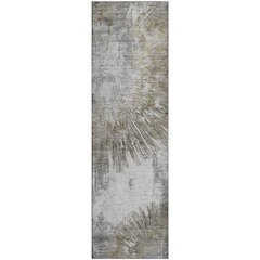 Premium Machine Washable Mayfield AMF773 Taupe 2'3" x 7'6" Runner Rug