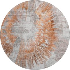 Premium Machine Washable Mayfield AMF773 Terracotta 8' x 8' Round Rug