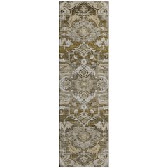 Premium Machine Washable Mayfield AMF774 Brown 2'3" x 7'6" Runner Rug