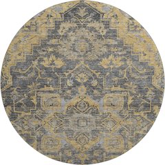 Premium Machine Washable Mayfield AMF774 Gray 8' x 8' Round Rug