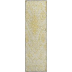 Premium Machine Washable Mayfield AMF776 Gold 2'3" x 7'6" Runner Rug
