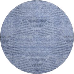 Premium Machine Washable Mayfield AMF777 Blue 8' x 8' Round Rug