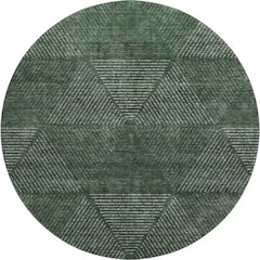 Premium Machine Washable Mayfield AMF777 Fern 8' x 8' Round Rug