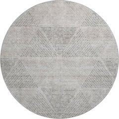 Premium Machine Washable Mayfield AMF777 Taupe 8' x 8' Round Rug