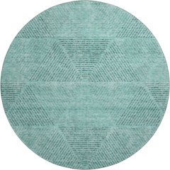 Premium Machine Washable Mayfield AMF777 Teal 8' x 8' Round Rug