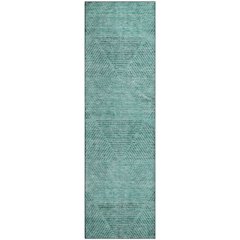 Premium Machine Washable Mayfield AMF777 Teal 2'3" x 7'6" Runner Rug