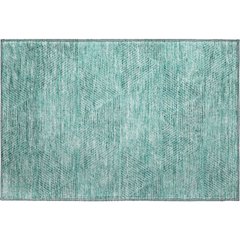Premium Machine Washable Mayfield AMF777 Teal 1'8" x 2'6" Rug