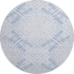 Premium Machine Washable Mayfield AMF778 Blue 8' x 8' Round Rug