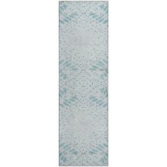 Premium Machine Washable Mayfield AMF778 Teal 2'3" x 7'6" Runner Rug