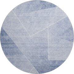 Premium Machine Washable Mayfield AMF779 Blue 8' x 8' Round Rug
