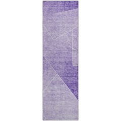Premium Machine Washable Mayfield AMF779 Purple 2'3" x 7'6" Runner Rug