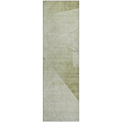 Premium Machine Washable Mayfield AMF779 Sage 2'3" x 7'6" Runner Rug