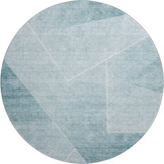 Premium Machine Washable Mayfield AMF779 Teal 8' x 8' Round Rug