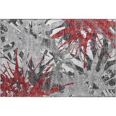 Premium Machine Washable Mayfield  Red 1'8" x 2'6" Rug