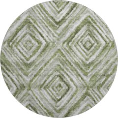 Premium Machine Washable Mayfield AMF781 Aloe 8' x 8' Round Rug