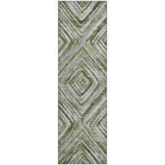 Premium Machine Washable Mayfield AMF781 Aloe 2'3" x 7'6" Runner Rug