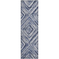 Premium Machine Washable Mayfield AMF781 Blue 2'3" x 7'6" Runner Rug