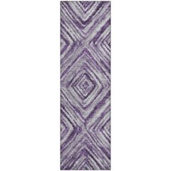 Premium Machine Washable Mayfield AMF781 Purple 2'3" x 7'6" Runner Rug