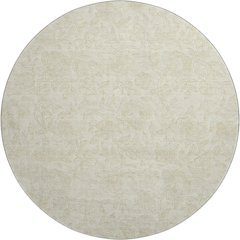 Premium Machine Washable Mayfield AMF782 Ivory 8' x 8' Round Rug