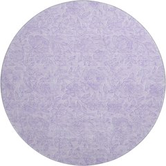 Premium Machine Washable Mayfield AMF782 Lilac 8' x 8' Round Rug