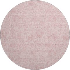 Premium Machine Washable Mayfield AMF782 Pink 8' x 8' Round Rug