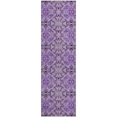 Premium Machine Washable Mayfield AMF783 Purple 2'3" x 7'6" Runner Rug