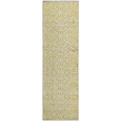 Premium Machine Washable Mayfield AMF784 Gold 2'3" x 7'6" Runner Rug