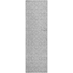 Premium Machine Washable Mayfield AMF784 Silver 2'3" x 7'6" Runner Rug