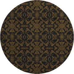 Premium Machine Washable Mayfield AMF785 Brown 8' x 8' Round Rug