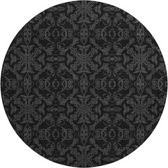 Premium Machine Washable Mayfield AMF785 Gray 8' x 8' Round Rug