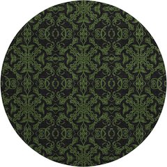 Premium Machine Washable Mayfield AMF785 Olive 8' x 8' Round Rug
