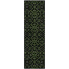 Premium Machine Washable Mayfield AMF785 Olive 2'3" x 7'6" Runner Rug