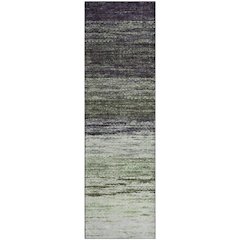 Premium Machine Washable Mayfield AMF786 Green 2'3" x 7'6" Runner Rug