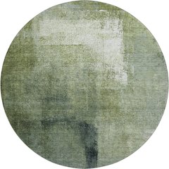 Premium Machine Washable Mayfield AMF787 Green 8' x 8' Round Rug