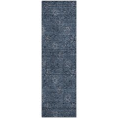 Premium Machine Washable Mayfield AMF788 Blue 2'3" x 7'6" Runner Rug