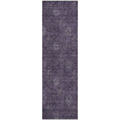 Premium Machine Washable Mayfield AMF788 Eggplant 2'3" x 7'6" Runner Rug
