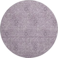 Premium Machine Washable Mayfield AMF789 Plum 8' x 8' Round Rug