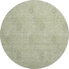 Premium Machine Washable Mayfield AMF789 Sage 8' x 8' Round Rug