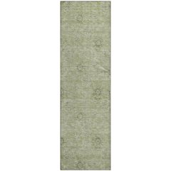 Premium Machine Washable Mayfield AMF789 Sage 2'3" x 7'6" Runner Rug