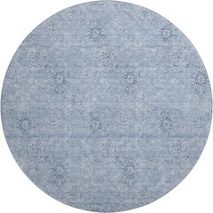 Premium Machine Washable Mayfield AMF789 Sky 8' x 8' Round Rug