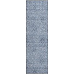 Premium Machine Washable Mayfield AMF789 Sky 2'3" x 7'6" Runner Rug