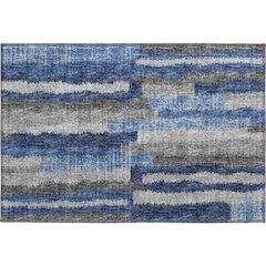 Premium Machine Washable Mayfield  Blue 1'8" x 2'6" Rug