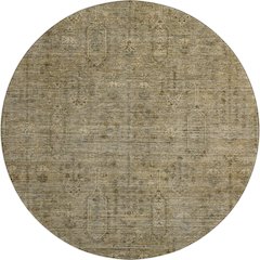 Premium Machine Washable Mayfield AMF790 Brown 8' x 8' Round Rug