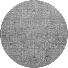 Premium Machine Washable Mayfield AMF790 Gray 8' x 8' Round Rug