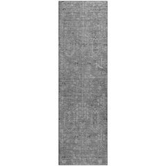 Premium Machine Washable Mayfield AMF790 Gray 2'3" x 7'6" Runner Rug
