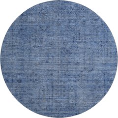 Premium Machine Washable Mayfield AMF790 Navy 8' x 8' Round Rug