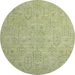 Premium Machine Washable Mayfield AMF790 Sage 8' x 8' Round Rug